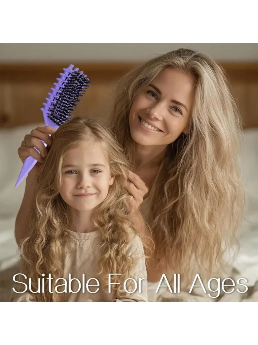 Curly Hair Brush for Wet & Dry Styling, Detangling Curling Tool, Perfect Curls